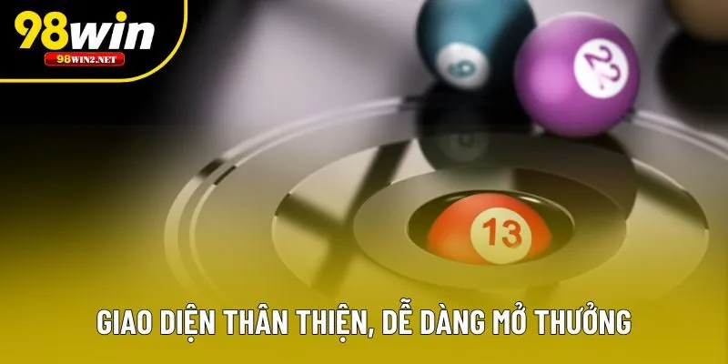 Giao diện thân thiện, dễ dàng mở thưởng